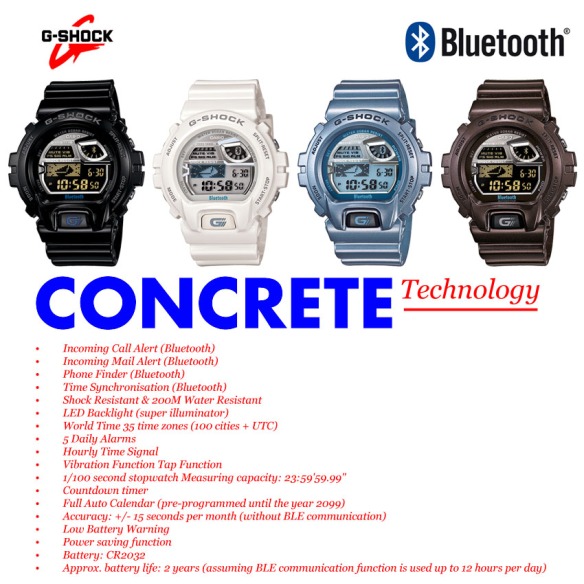 Casio G Shock Bluetooth Limited Editions Concrete Blog